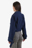 Acne Studios Navy Double Breasted Cropped Trench Jacket Size 32