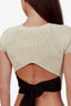 Lovers and Friends Beige Short Sleeve Cropped Sweater Size XS