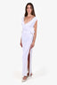 Magda Butrym White Draped Flower Maxi Dress Size 38