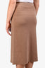 Toteme Beige Wool Blend Midi Skirt Size M