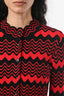 Simone Rocha Black/Red Pattern Button Down Top Size XS