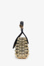 Dolce & Gabbana Black Patent Leather Gold Mini Sicily Cage Handle Bag with Strap