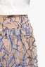 Christopher Kane Nude Tulle/Blue Sparkle Body Illustration Skirt Size 2