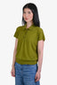 Vince Green Wool Polo Short Sleeve Sweater Size M