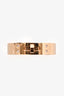 Hermès 18K Rose Gold 4 Diamond Kelly Small Model Ring Size 59