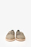Stuart Weitzman Grey Raffia Loafers Size 38
