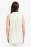 L'Agence Mint Draped Deep-V Neck Tank Size S