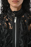 Sacai Black Satin Lace Bomber Jacket Size 1