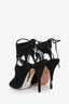Aquazzura Black Suede Sexy Thing 105 Sandals Size 38