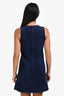 Balenciaga Blue Lambskin Mini Dress Size 36
