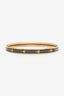 Hermès Gold/Black Printed Enamel Thin Bangle