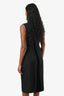 Gucci By Tom Ford 2005 Black Cotton Silk Sleeveless Midi Dress 44