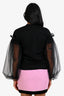 Noir Kei Ninomiya Black Tulle-Trimmed Sweater Size XS