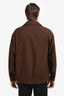 Gucci SS25 Brown Twill Logo Bomber Jacket Size 48 Men's