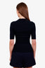 A.L.C Navy Merino Wool Quarter Sleeve Sweater Size XS