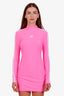 Balenciaga x Adidas Pink Long Sleeve Mini Dress Size 38