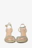 Stuart Weitzman Gold Glitter 'Starla 80' Sandals Size 6.5