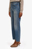 Victoria Beckham Blue Faded Denim High Rise Cropped 'Stevie' Jeans Size 26