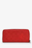 Louis Vuitton Red Leather Damier Infini Zippy Wallet