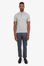 Brunello Cucinelli Blue Wool Straight Leg Pants Size 50 Mens