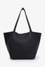 The Row Black Grained Calfskin Park Three Tote Bag
