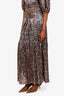 Ba&sh Purple Patterned 'Gabriel' Tiered Maxi Skirt Size M