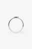 Gucci Sterling Silver Narrow GG Open Band Ring Size 9