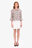 Louis Vuitton White Silk Blend Patch Pockets Utility Mini Skirt Size 34