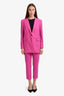 Theory Bright Pink Wool Blend Suit Size 6