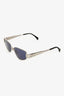 Celine Silver Frame Grey Lens 'Triomphe Cat Eye' Sunglasses