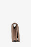 Gucci Beige Chevron Leather GG Marmont Card Case Wallet