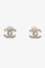 Pre-loved Chanel™ Gold Tone CC Crystal Stud Earrings