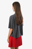 Lisa Yang Grey Cashmere 'Cila' Short Sleeve Crewneck Sweater Size 1