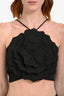 Lovers and Friends Black Flower Applique Side Slit Maxi Dress Size S