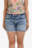 Agolde Light Blue Frayed Hem Denim Shorts Size 31