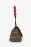 Fendi Zucca Canvas Mini Mamma Baguette Pink Resin Chain Shoulder Bag