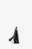 Versace Burgundy Leather Crystal Embellished Medusa Pouch with Wrist Strap