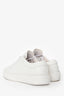Ganni White Leather Sporty Mix Monochrome Sneakers Size 36