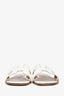 Hermès White Leather Oran Sandals Size 38