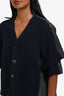 Sacai Dark Blue Denim x Knit Indigo Cardigan Size 2