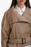 Acne Studios Khaki Twill Cropped Trench Coat Size 42