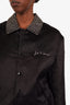 Saint Laurent Black Crystal Embellished Bomber Jacket Size 38