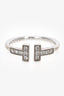 Tiffany & Co. 18K White Gold Diamond T-Wire Ring Size 4.75