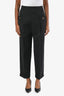 Sandro Black Wool Blend Pleated Trousers Size 38