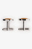 Burberry Silver Novacheck Cufflinks
