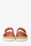 See By Chloe Orange Leather Glyn Dual-Buckle Espadrille Sandals Size 36
