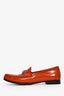 Gucci Burnt Orange Patent Leather Horsebit Loafers Size 38.5