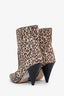 Stuart Weitzman Leopard Print Pony Hair Ankle Boots Size 9