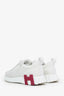 Hermès White Mesh Suede Goatskin Bouncing Sneakers Size 37