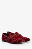 Gucci Red Velvet GG 'Jordaan' Loafer Size 37